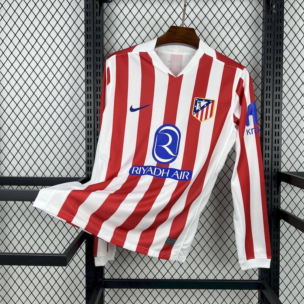 Atletico Madrid 25/26 Home Kit Long Sleeve
